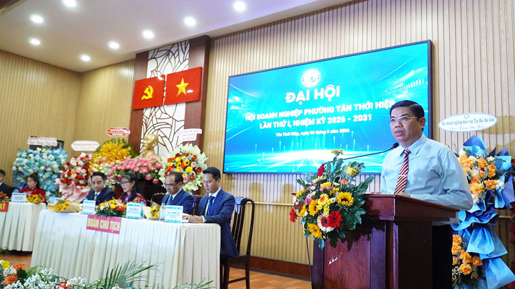 Đại hội Hội Doanh nghiệp phường Tân Thới Hiệp lần thứ I, nhiệm kỳ 2026 – 2031 thành công tốt đẹp