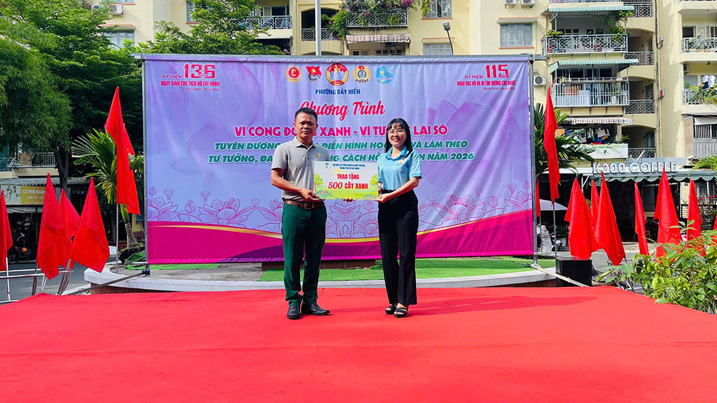 HANE TRAO TẶNG CÂY XANH CHO PHƯỜNG BẢY HIỀN, CHUNG TAY “VÌ CỘNG ĐỒNG XANH – VÌ TƯƠNG LAI SỐ”