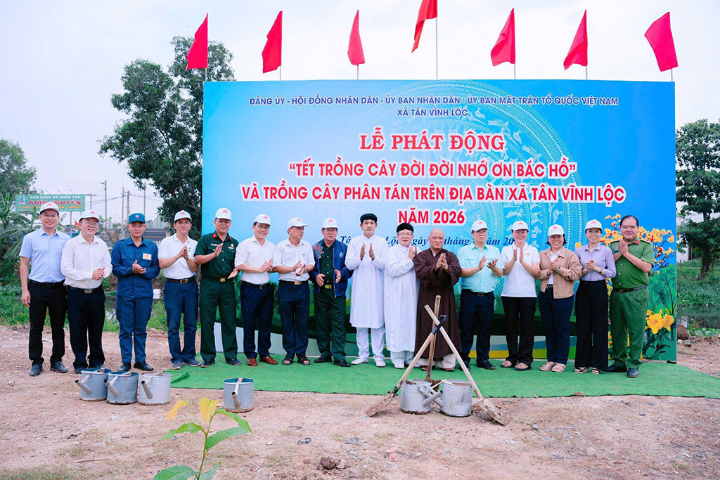 Xã Tân Vĩnh Lộc, TP.HCM – Hội Bảo vệ Thiên nhiên và Môi trường TP.HCM trao tặng cây xanh, chung tay phủ xanh đô thị