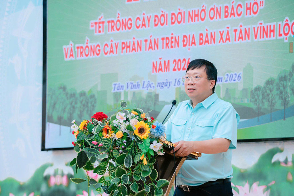 Xã Tân Vĩnh Lộc, TP.HCM – Hội Bảo vệ Thiên nhiên và Môi trường TP.HCM trao tặng cây xanh, chung tay phủ xanh đô thị