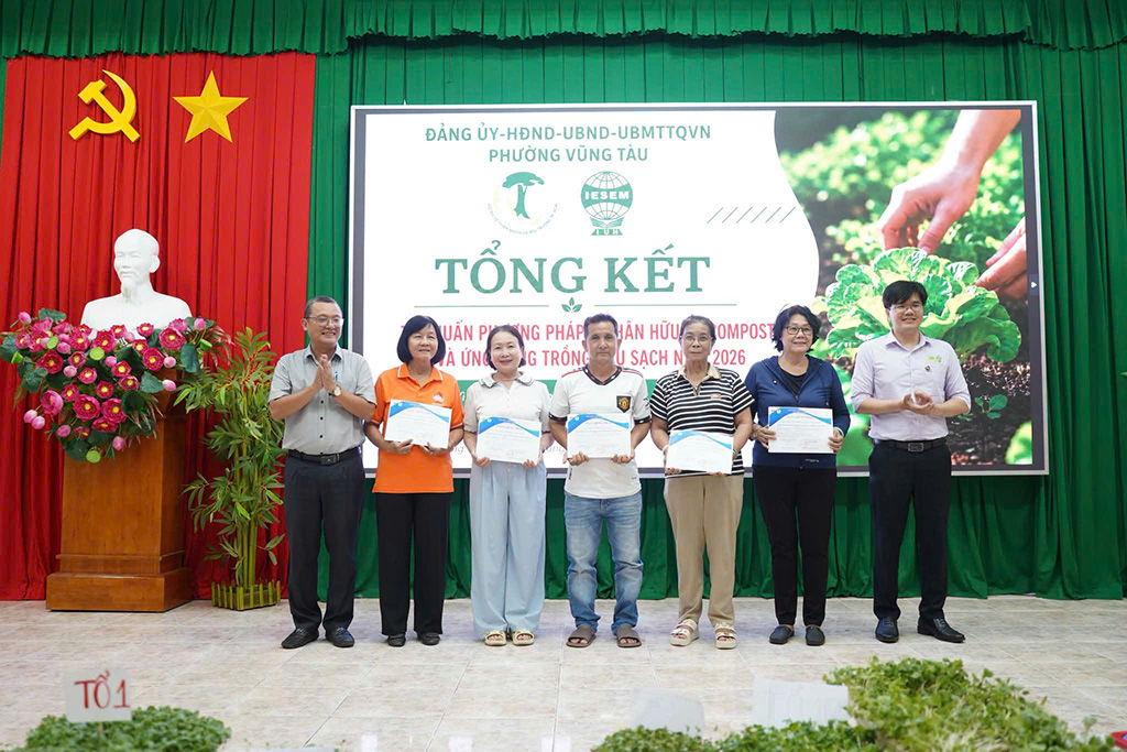 Biến rác hữu cơ thành tài nguyên: Mô hình xanh lan tỏa tại phường Vũng Tàu